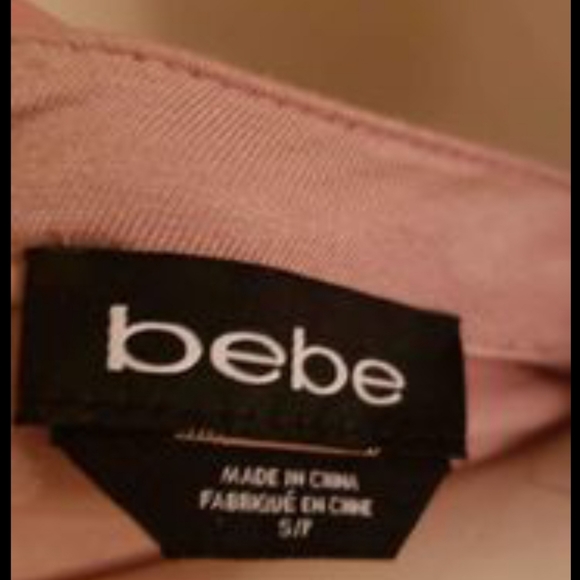 Beautiful beige with gold buttons BEBE top fits SMALL or MEDIUM - Picture 4 of 4